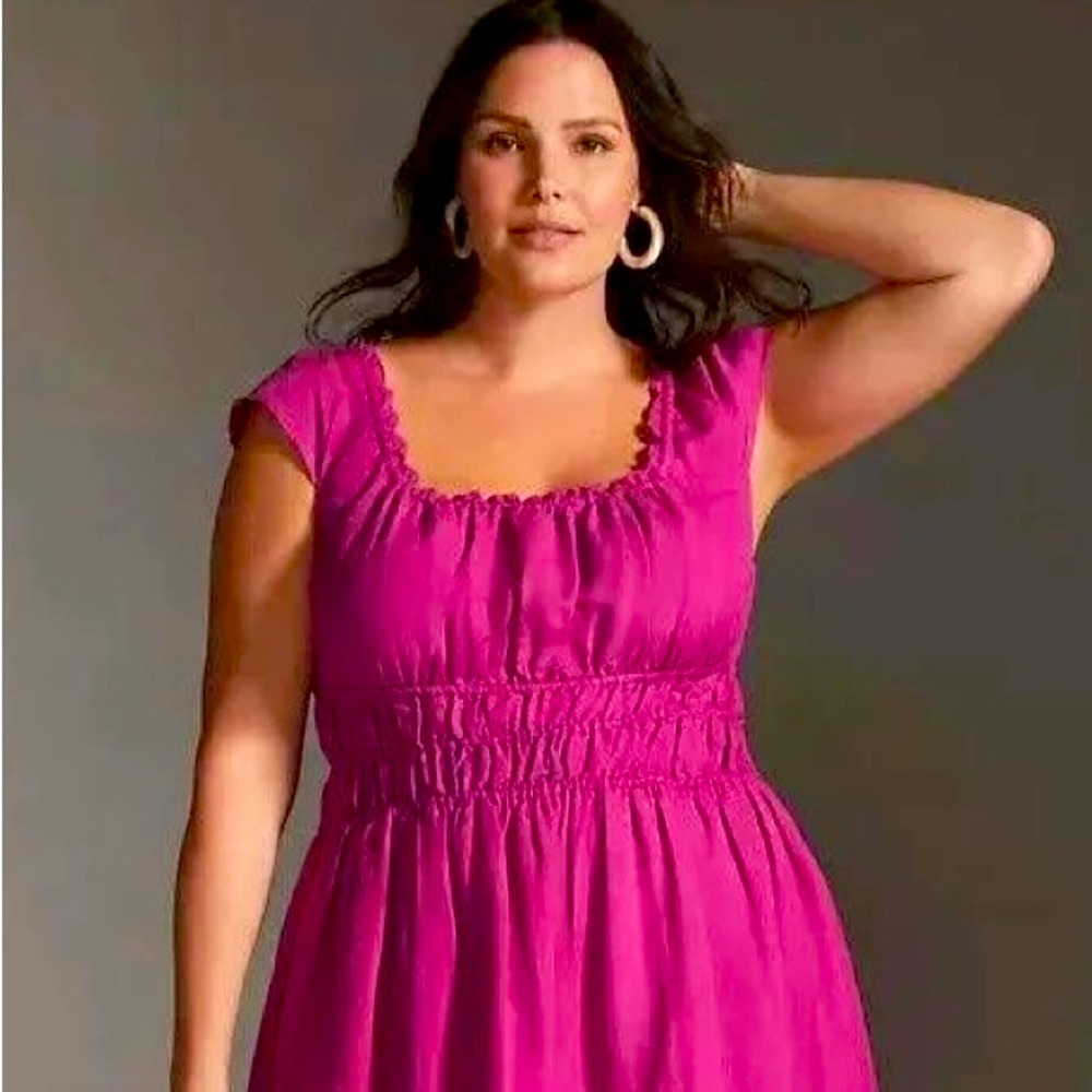 Smocked Open Back Dress